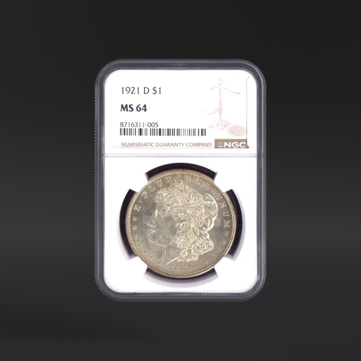 1921-D One Dollar NGC MS64